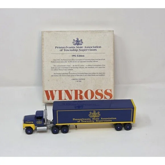Winross PSATS Pennsylvania Township Supervisors 1992 Die Cast Truck 1/64 NIB 600