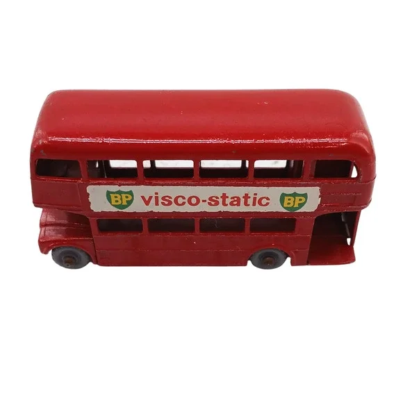 Vintage Lesney No 5 Routemaster Red Double Decker Bus BP Visco Static 1960s