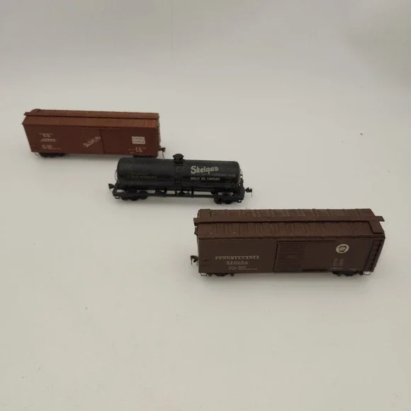 HO Gauge Model Train Lot Pennsylvania PRR Central of Georgia Skelgas Tanker 3pc