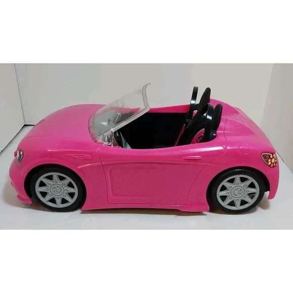 2013‎ Mattel Barbie Convertible Car Pink Sparkle Glitter Silhouette Toy Vehicle
