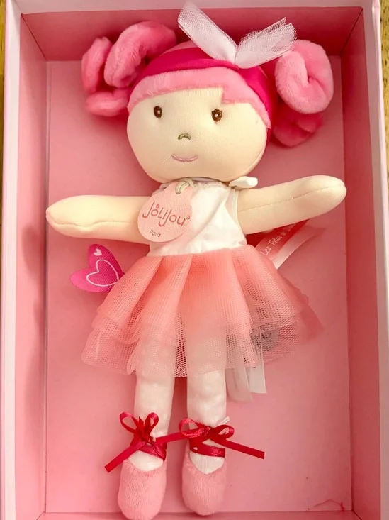 JoliJou- Les Tutus Pink with Pink hair Ballet Doll-9”