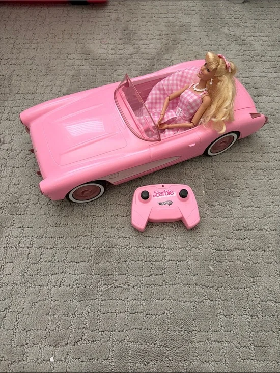 Barbie Pink Convertible with Matching Pink Remote and Barbie Doll