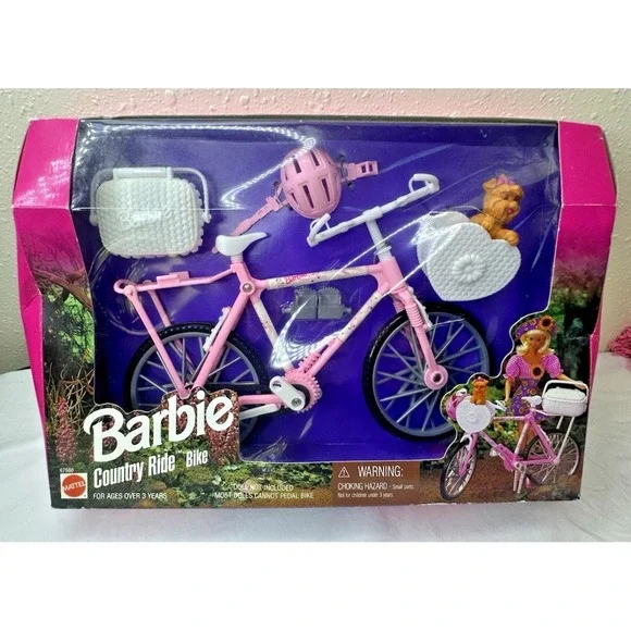 BARBIE COUNTRY RIDE BIKE MATTEL‎ 67560 1996 COMPLETE IN BOX