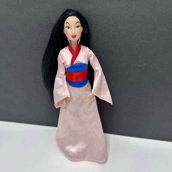 Disney Store Mulan Classic Doll Figure Pink Red Matchmaker Dress Outfit 11