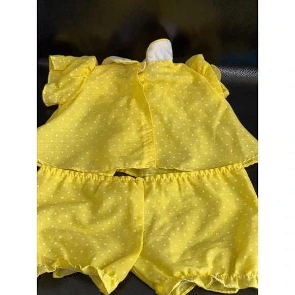 Vintage Cabbage Patch Kids Yellow Polka Dot Outfit‎ Doll Clothes
