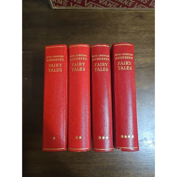 Vintage Hans Christian Andersen Fairy Tales 4 Vol‎ Set Flenssted Denmark 1950s