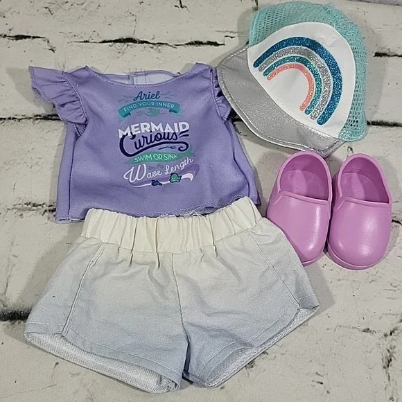Our Generation Doll Clothes Lot Summer Play Shorts Shoes Top‎ Ball Cap Read