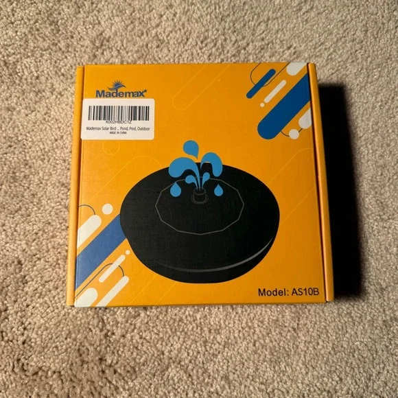 Mademax Solar Bird Bath‎ Fountain Pump Pond Pool Outdoor