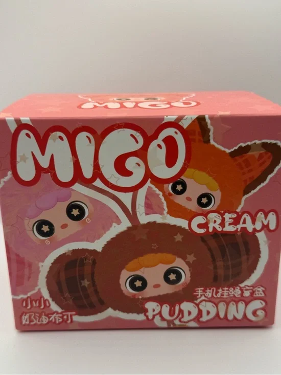 Migo Cream Pudding Series Vinyl Face Blind Box Cute Doll Phone Strap