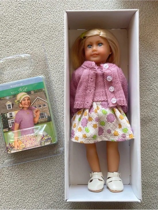 American Girl Mini Doll Collection Kit Kittredge With Box & Book 6.5