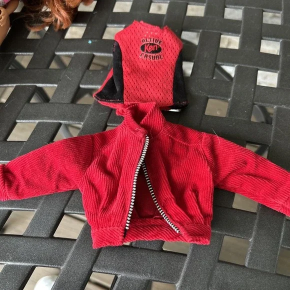 Ken Red Corduroy Bomber Jacket &‎ Casual Top Barbie