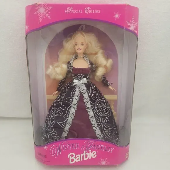 Doll Barbie Winter Fantasy 1996 Special Edition #17249 Purple Silver Gown NEW