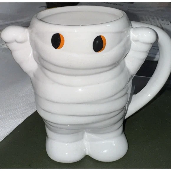 Target Hyde & Eek Halloween Mummy Stoneware‎ Ceramic Figural 12oz Coffee Mug New