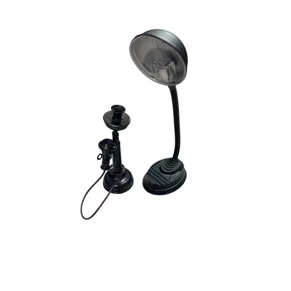 American Girl Kit Kittredge Candlestick Telephone and Desk Lamp Accessories Set