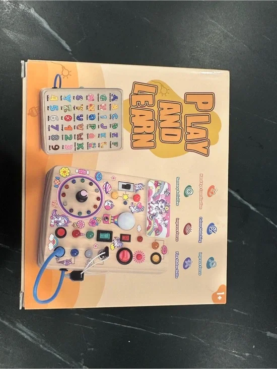 Play and Learn Wooden Activity Board Toy - Pink