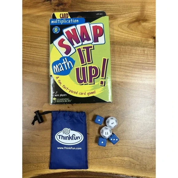 Snap It Up! Math Dice‎ Addition Subtraction Card Game 90 Card Learning Resources