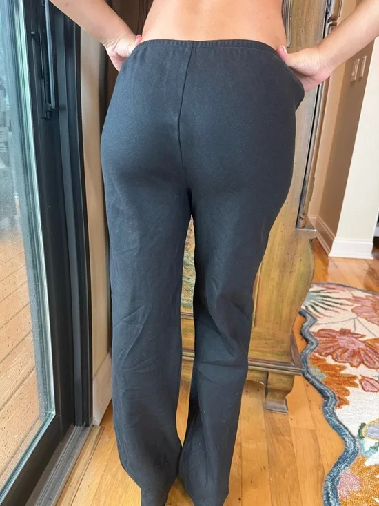 100% linen reformation black pants