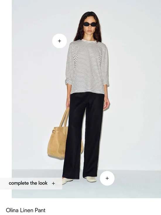 Reformation Olina Linen Pant - Black