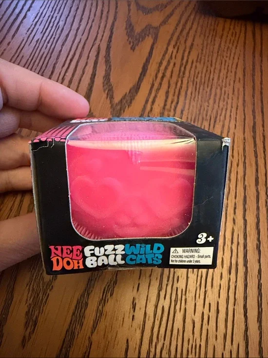 Nee Doh Wild Cats Heart Eyes😻 Pink Stress Toy