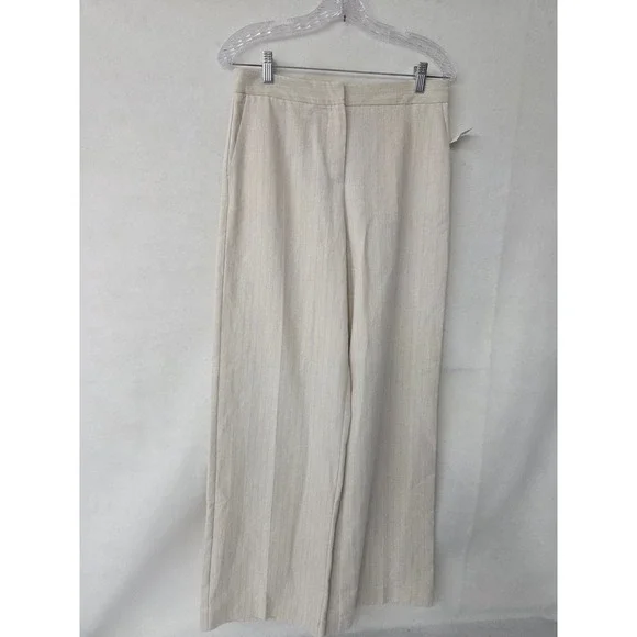 Zara Cream Wide-Leg Trousers, S
