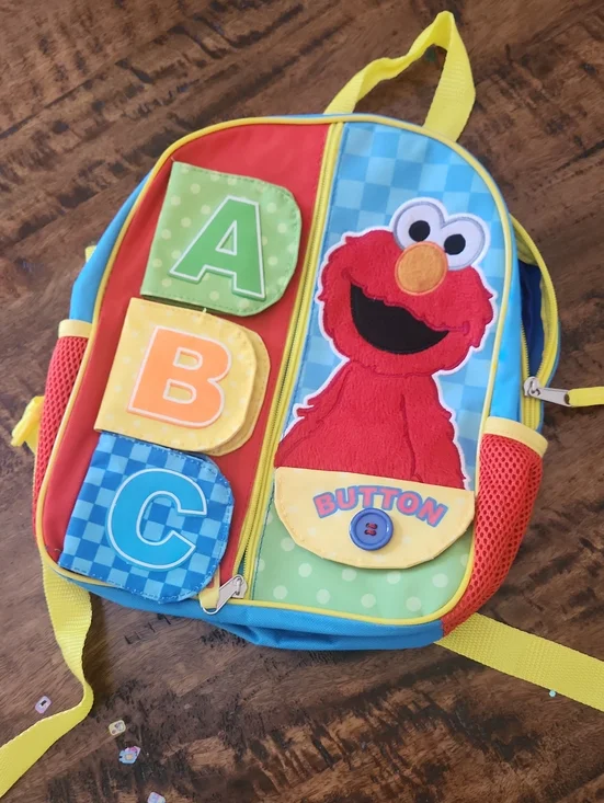 Sesame Street Elmo ABC Learning Backpack - Red, Blue, Yellow, Green, Orange