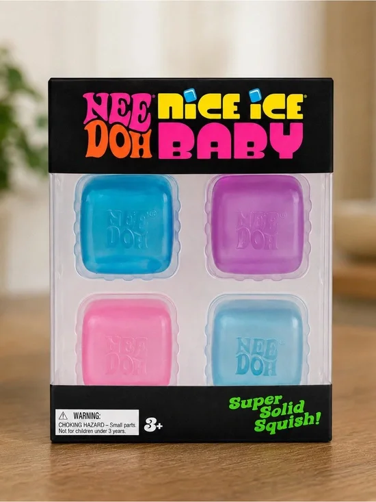 NeeDoh Nice Ice Baby 4 Pack Mini Squishy Sensory Toy New Sealed