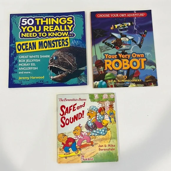 Kids Books: Ocean Monsters, Choose Your Own Adventure Robot, Berenstain Bears