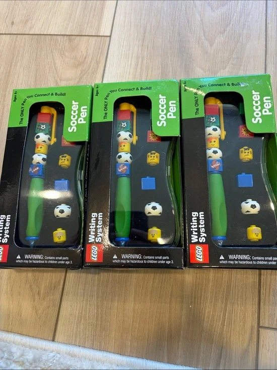 Lego Soccer Pen Set with Green Pen and Multicolor Accessories