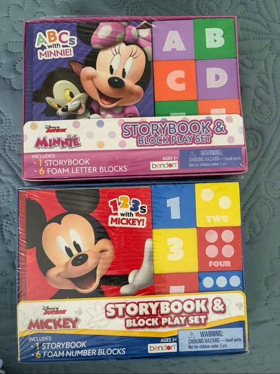 Storybook & Foam Letter Block Play Set - Purple/Pink