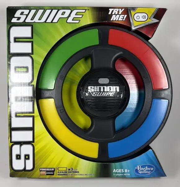 New Simon Swipe Game 2014 Hasbro A8766 Electronic Light Up Interactive - New