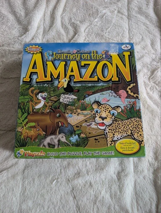 Journey on the Amazon Kids Playzzle Game - Bilingual Educational Board Game