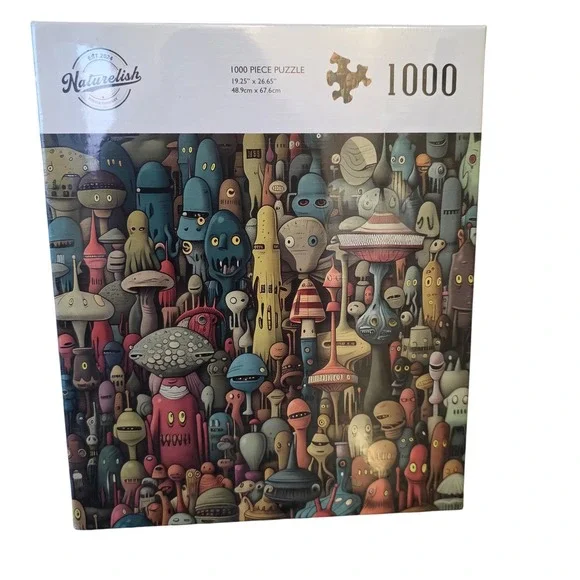 Naturelish Monster Characters 1000 Piece Jigsaw Puzzle Art Multi Color New