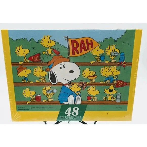 Vtg Peanuts Snoopy Puzzle Large Pieces 48