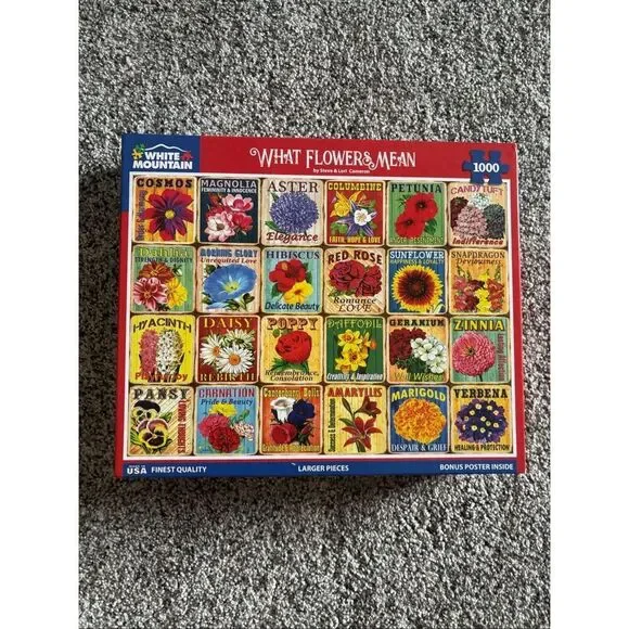 ❤️White Mountain “What Flowers Mean” 1000 Puzzle