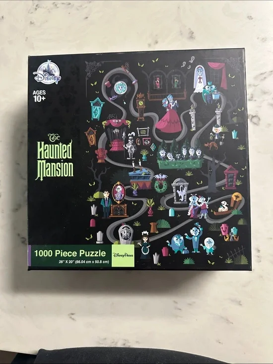 Disney Haunted Mansion 1000-Piece Puzzle — Black, Teal, Purple Accents