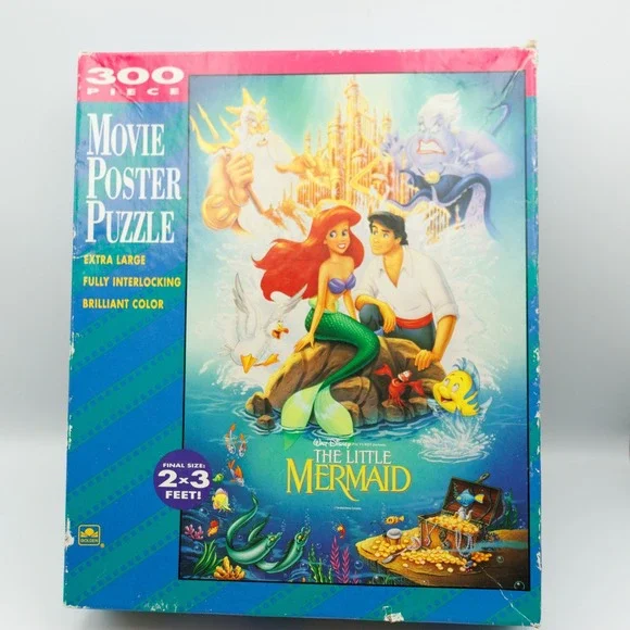 Walt Disney The Little Mermaid Movie Poster Puzzle 300 Piece Complete