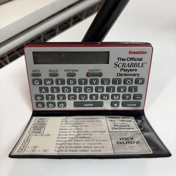 Vintage Franklin Official Electronic Mini Pocket Scrabble Players Dictionary EUC