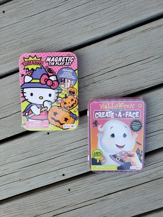 Halloween Magnetic Tin Play Set - Hello Kitty & Ghost