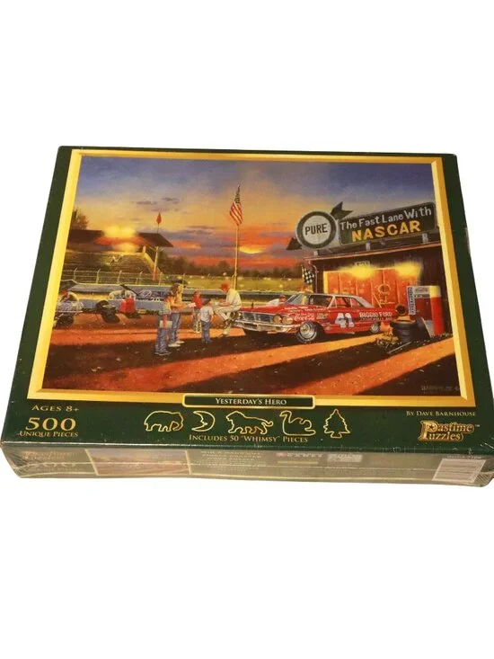Pastime Puzzles Yesterdays Hero 500 Piece Jigsaw Puzzle Dave Barnhouse NASCAR