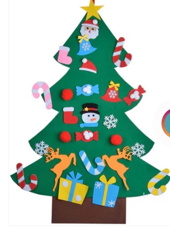 Wall felt Christmas tree to decorate