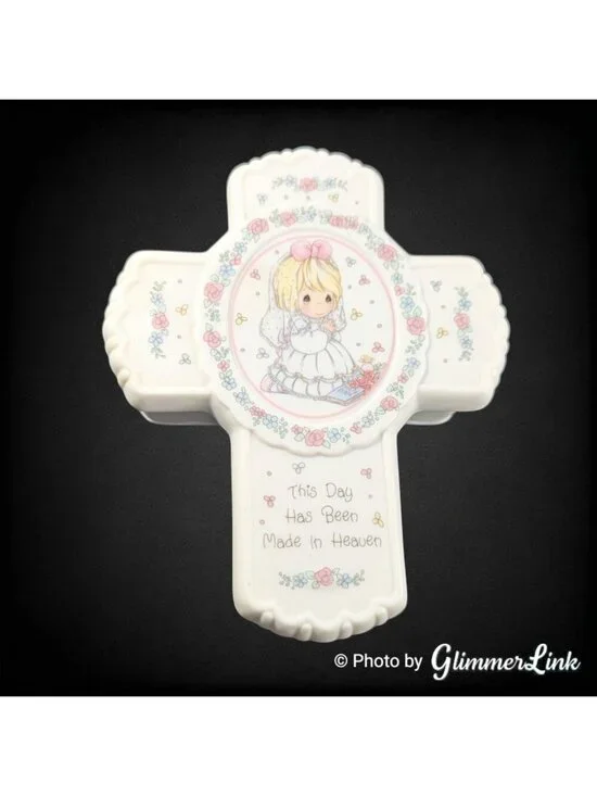 Vintage Precious Moments Cross Trinket Box This Day Has Been Made in Heaven