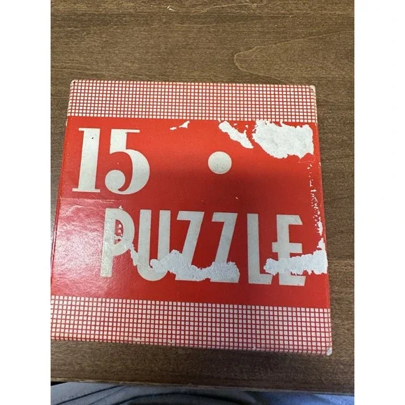 Vintage 30s Antique 15 Puzzle Sliding Wood Tile Game The‎ Embossing Co