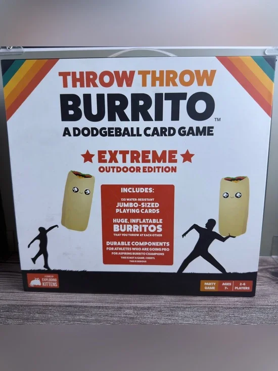Throw Throw Burrito Extreme Outdoor Edition Game Complete Opened