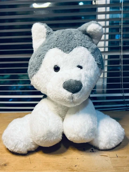 Husky Wolf Spark Create Imagine Plush Puppy Dog Gray/white Stuffy Pre-owned  12”