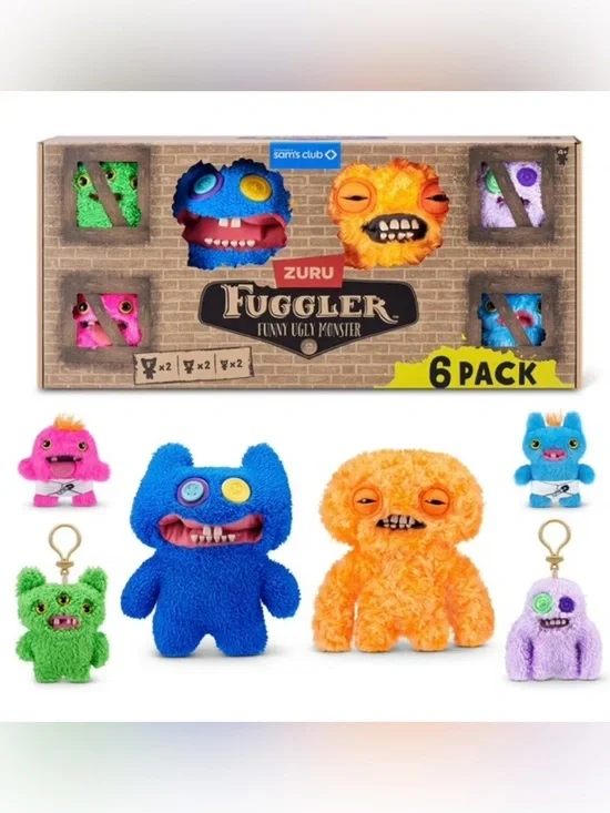 Fuggler Funny Ugly Monster 6 pk  2 each size 9
