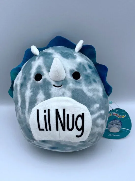 Squashmallows - Jerome the Blue Triceratops – 7.5” Inches – Squishy Pillow – NWT