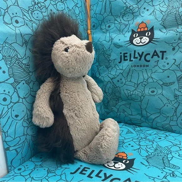 RETIRED Jellycat Bashful Hedgehog cute face size Medium 12” Plush Toy