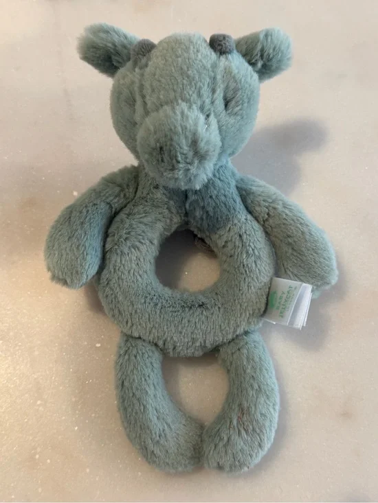 NWOT Jellycat Baby Bashful Dragon Rattle