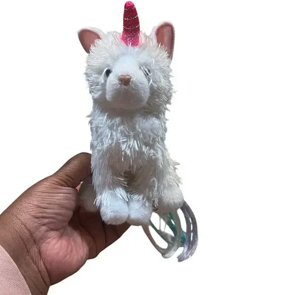 2019 Douglas Cuddle Toys Caticorn Stuffed Animal White Fluffy Cat Plush 8
