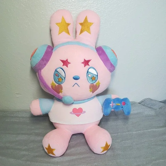 Tuff Gamer Bunny Plush Kawaii Star Eyes Sammi Van‎ Higgins Stuffed Toy Artist
